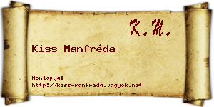 Kiss Manfréda névjegykártya