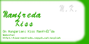 manfreda kiss business card